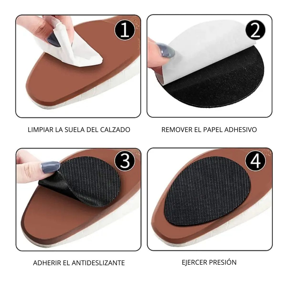 GENERICO - Antideslizante para suela de zapato almohadilla 02 pares