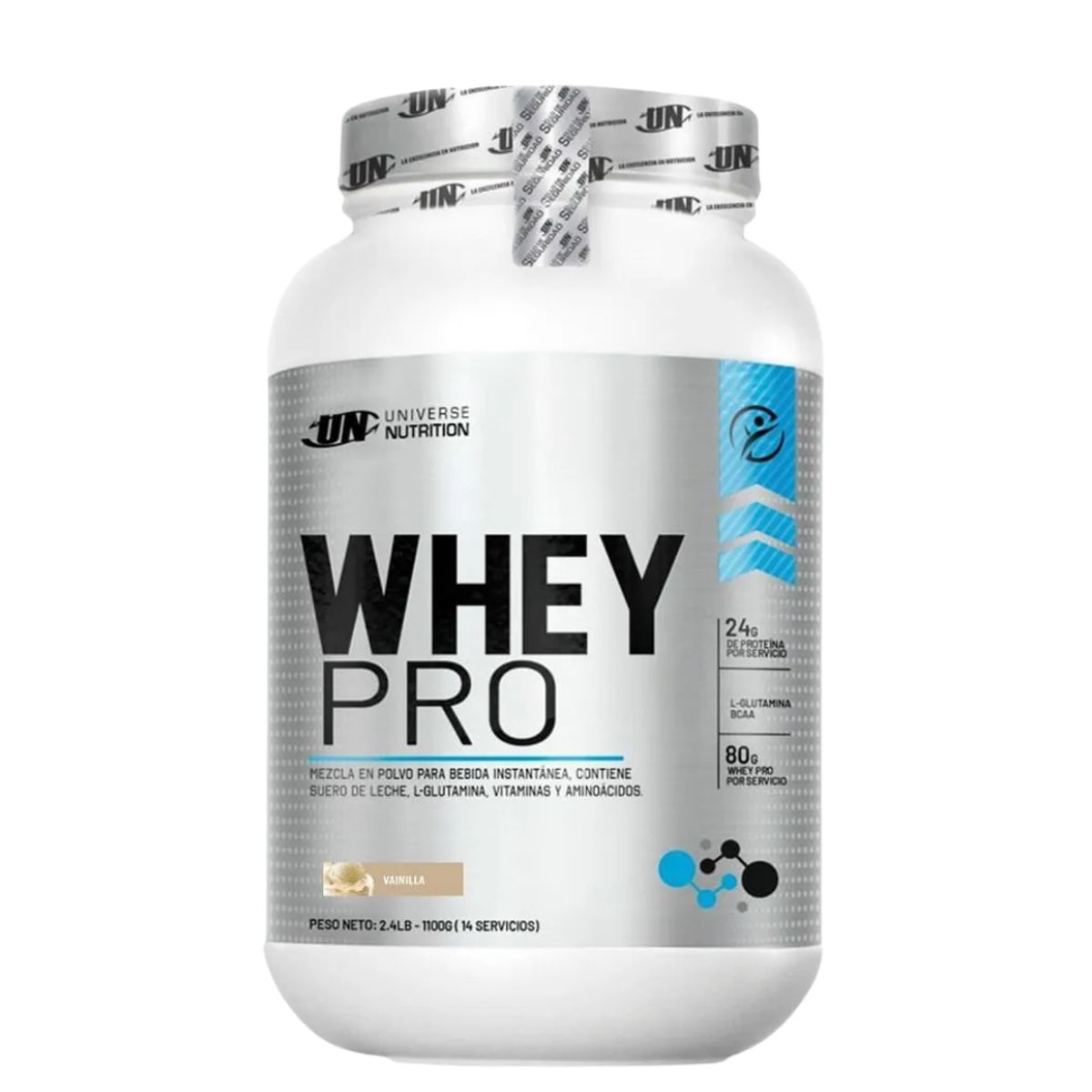 UNIVERSE NUTRITION - PROTEÍNA WHEY PRO 1.1 KG VAINILLA+ CREATINA UNIVERSE NUTRITION 250G + STRAPS