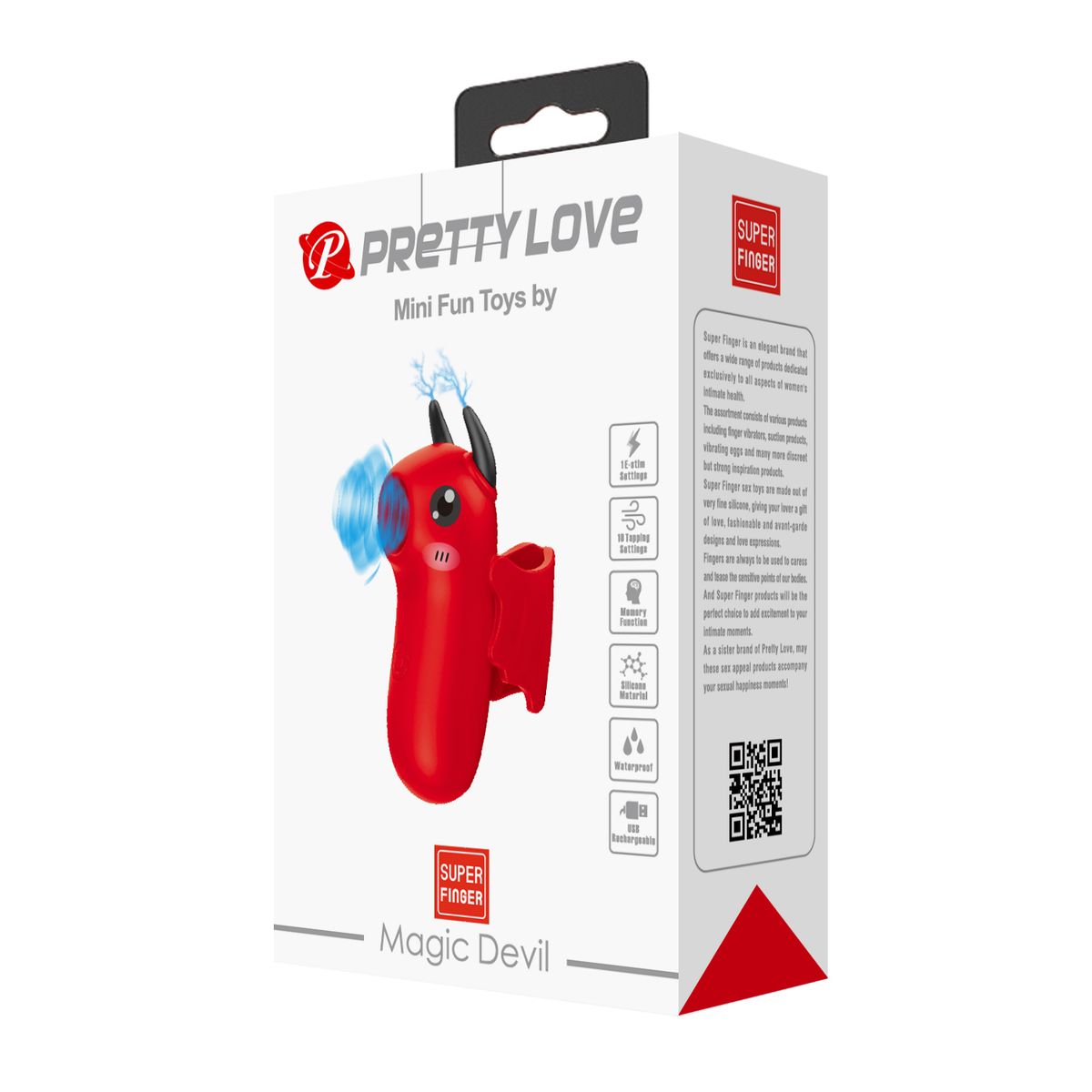 PRETTY LOVE - Mini Succionador Diablito Electroestimulación Ajusta en Dedo USB
