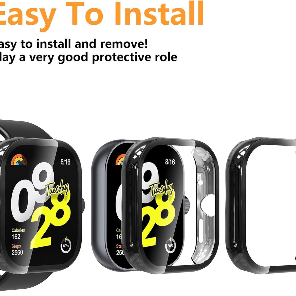 GENERICO - Bumper Para Xiaomi Smart Watch 5 Negro