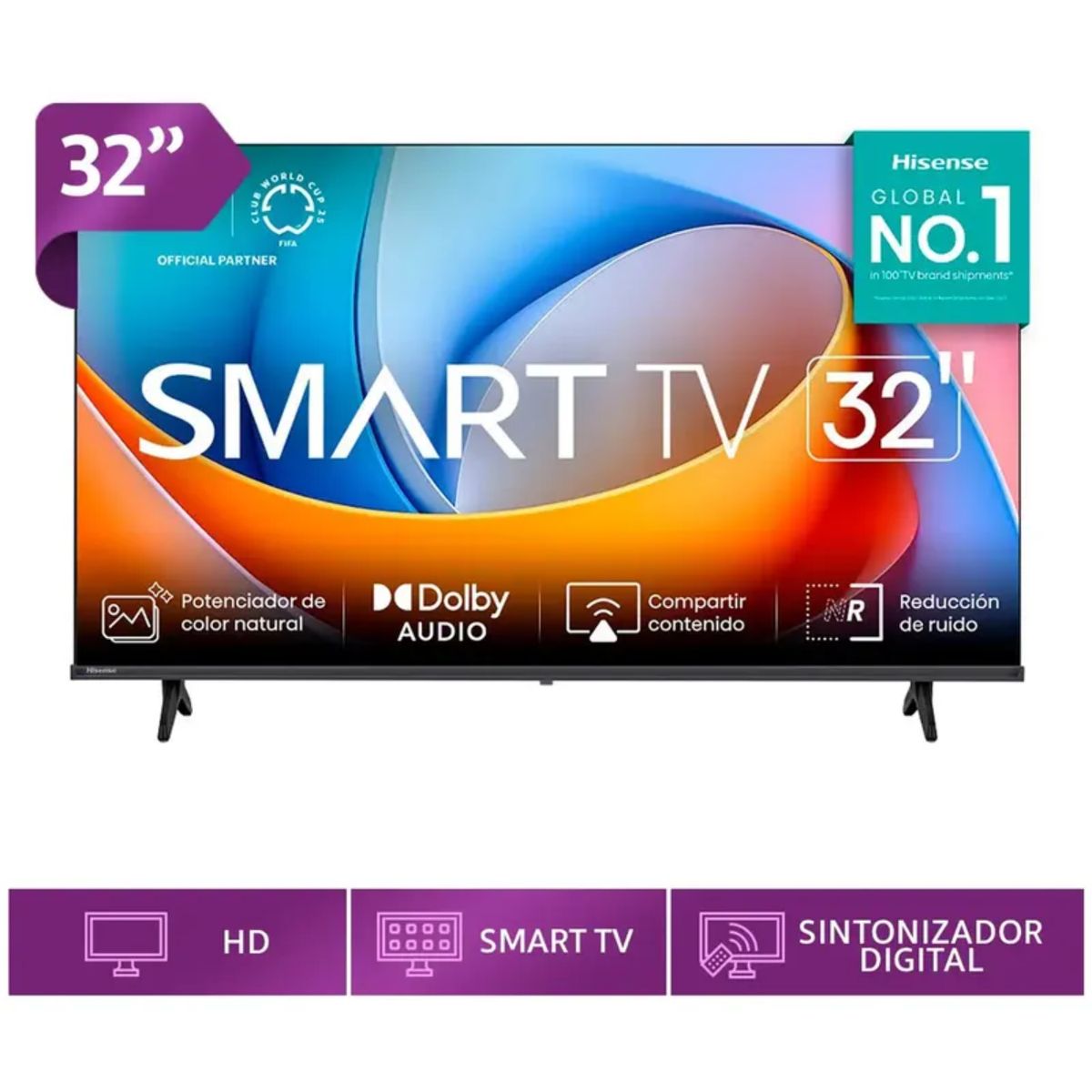 HISENSE - Televisor Hisense 32 Smart TV Led HD Vidaa 32A4K