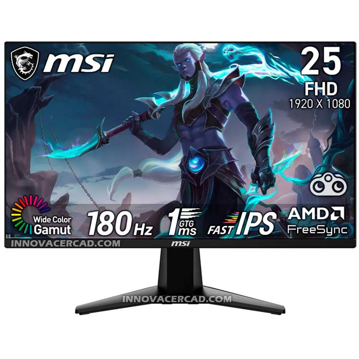 MSI - Monitor gaming MSI G255F 1080P FHD Fast IPS 180HZ 1MS AMD FREESYNC