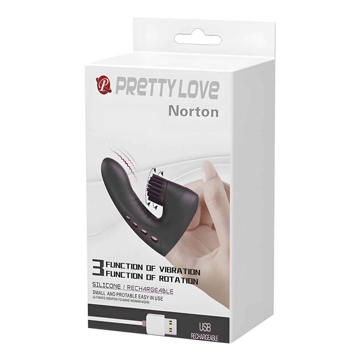 PRETTY LOVE - Vibrador Dedo Norton Estimulación Clítoris Punto G o P Carga Usb