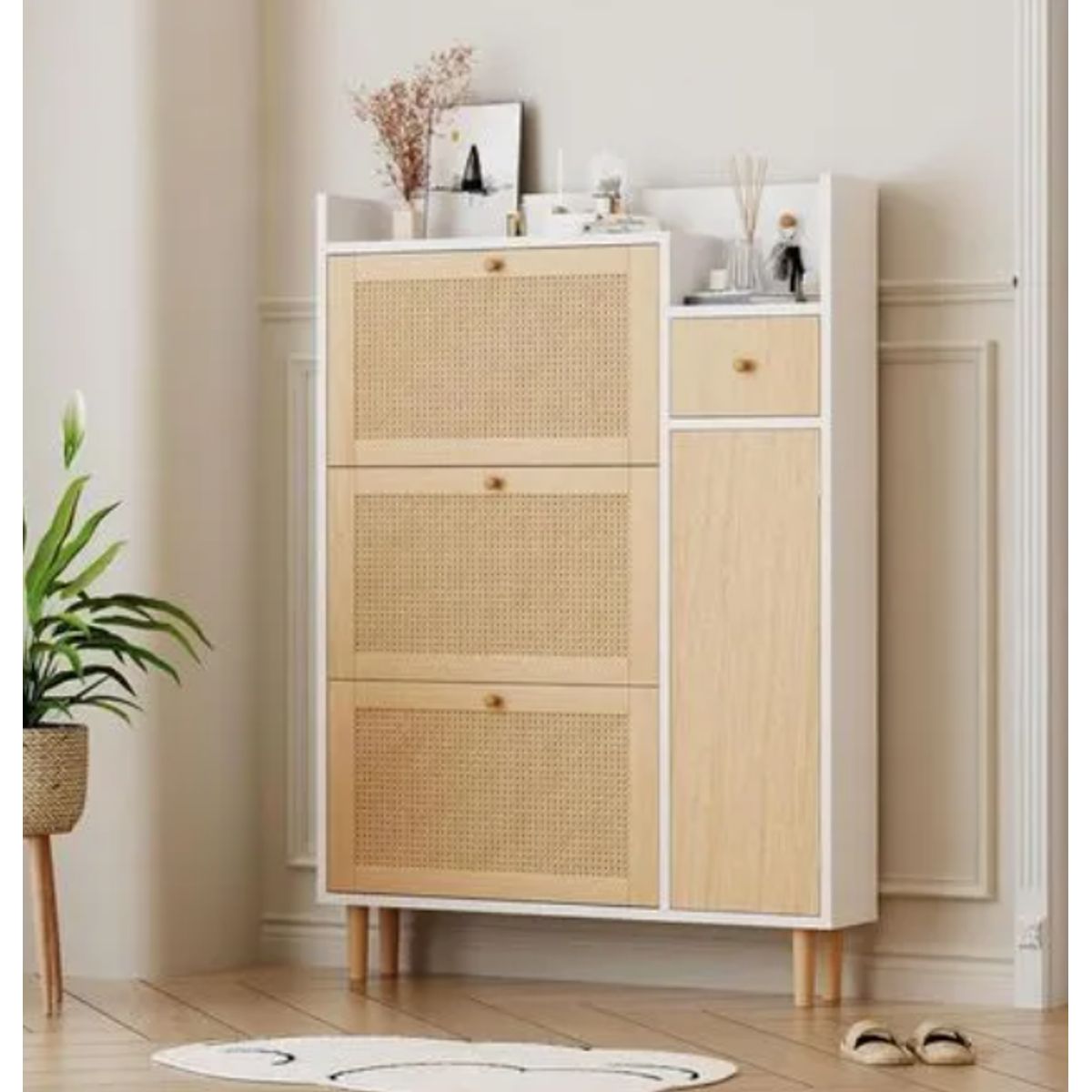 NACION MUEBLES - ZAPATERA NORDICA NACION MUEBLES BLANCO