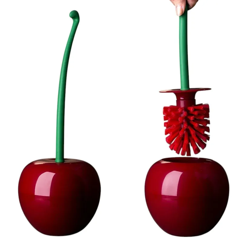 GENERICO - ESCOBILLA PARA BAÑO INODORO TIPO CEREZA - ELEGANTE Y FUNCIONAL