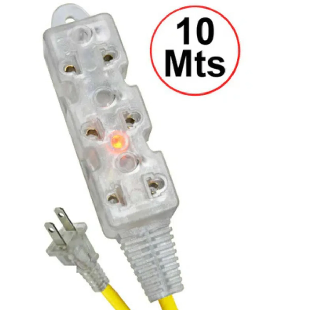 OPALUX - EXTENSIÓN OPALUX TOMA CORRIENTE CON 3 TOMAS 10 METROS OP-FL1210