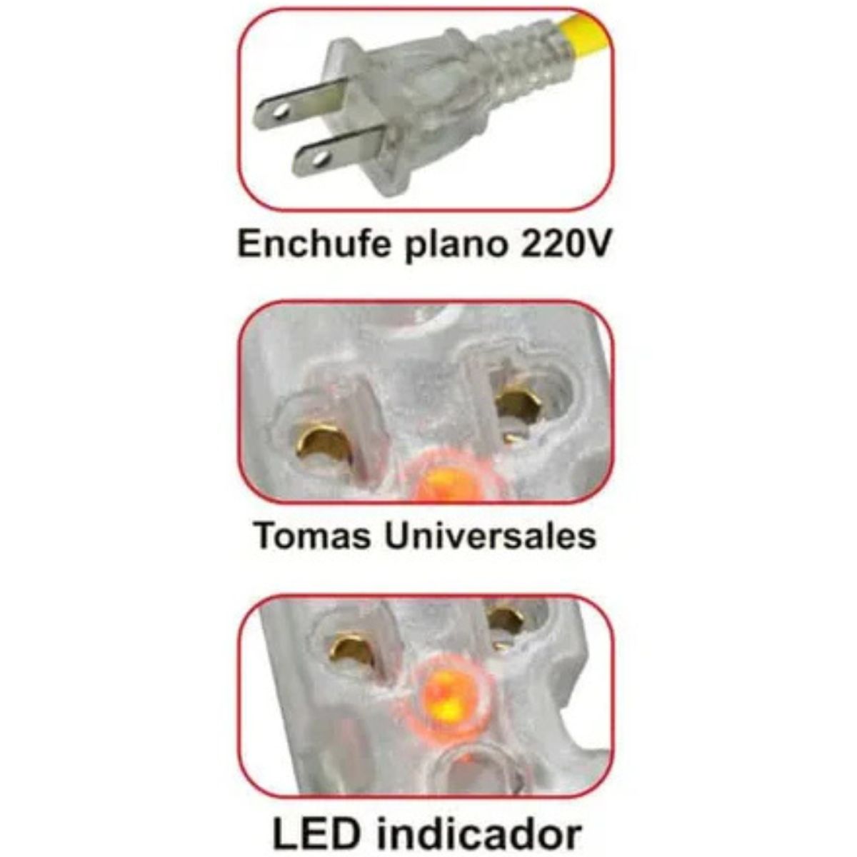 OPALUX - EXTENSIÓN OPALUX TOMA CORRIENTE CON 3 TOMAS 25 METROS OP-FL1225