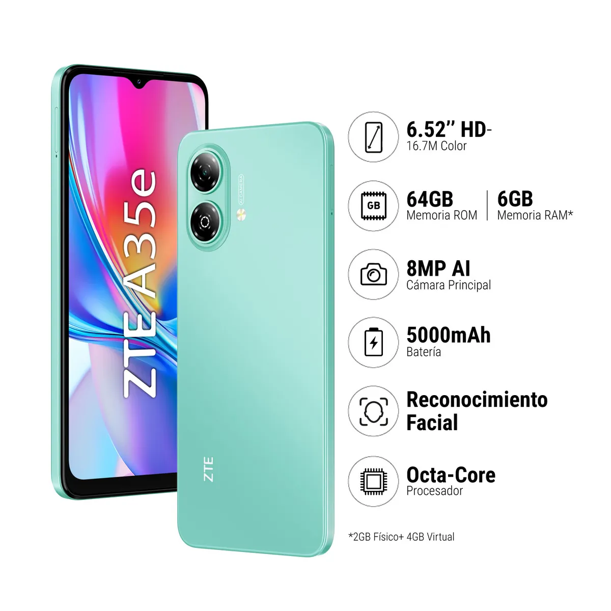 ZTE - ZTE BLADE A35e 2+64GB - VERDE