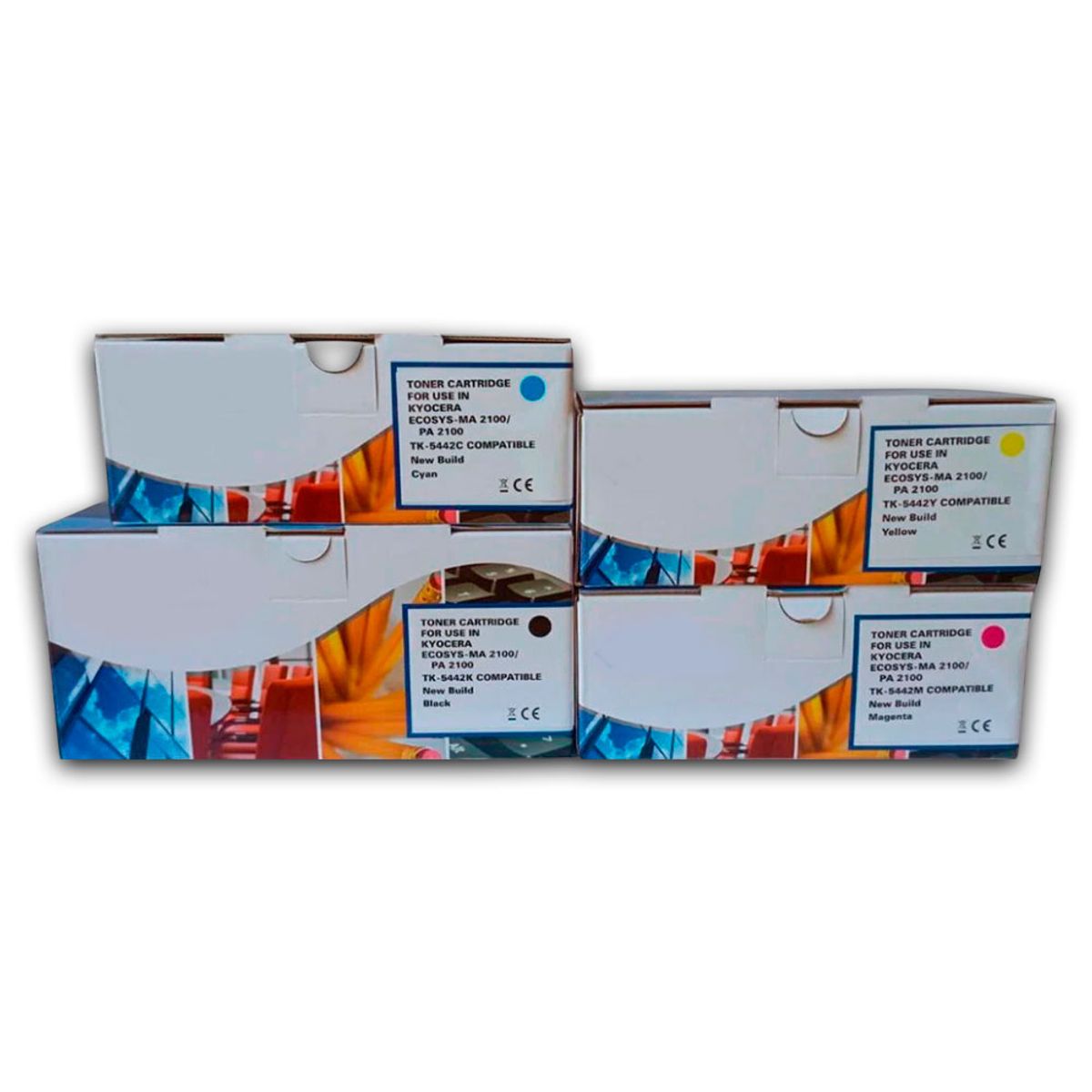 KYOCERA - Kit de Toner Kyocera TK 5442 Negro y colores Compatible