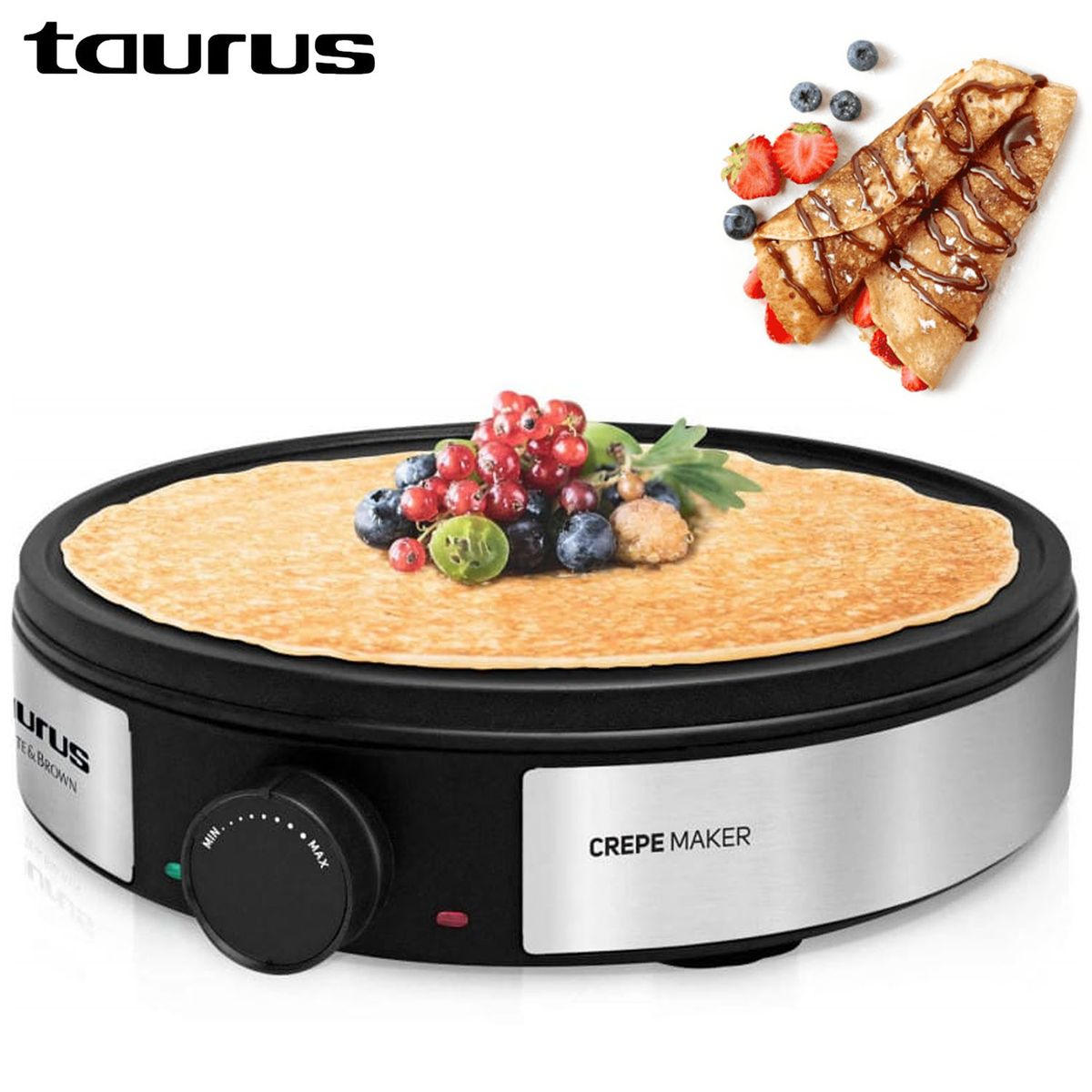 TAURUS - Crepera Taurus con Placa Antiadherente 1200W S165