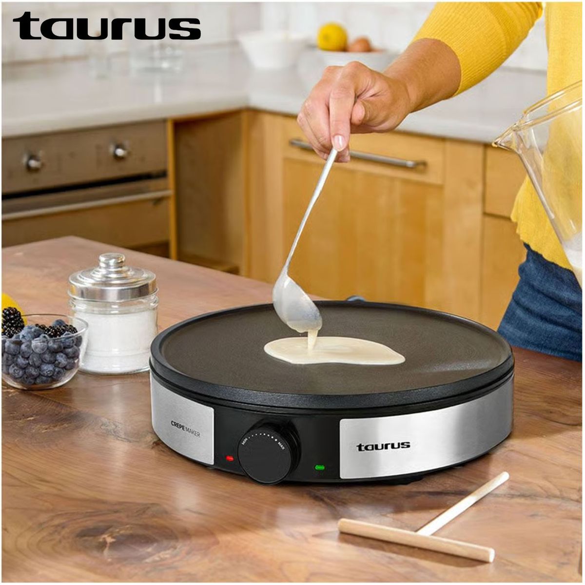 TAURUS - Crepera Taurus con Placa Antiadherente 1200W S165