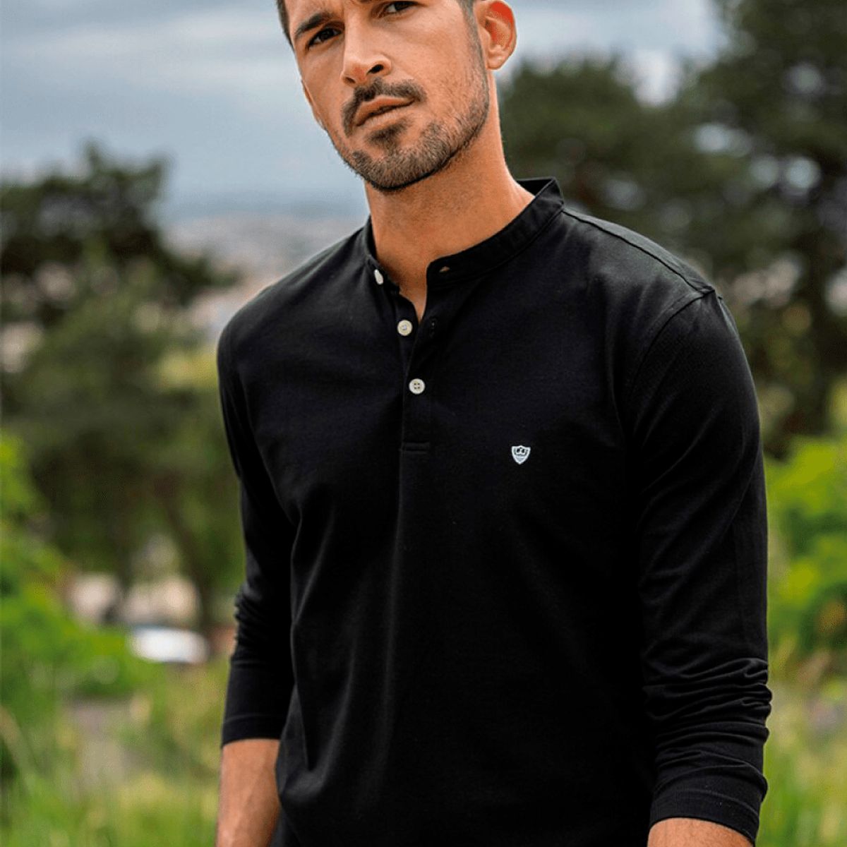 GENERICO - Polo Manga Larga 100% Algodón Hombre