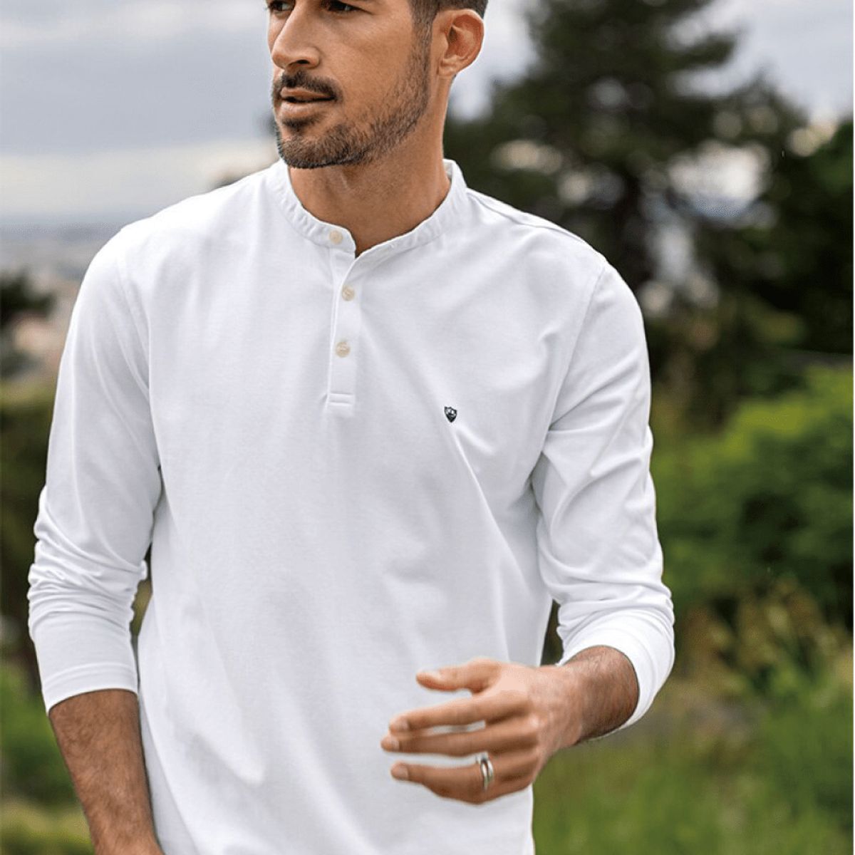 GENERICO - Polo Manga Larga 100% Algodón Hombre