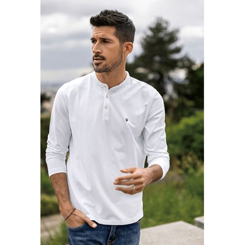 GENERICO - Polo Manga Larga 100% Algodón Hombre