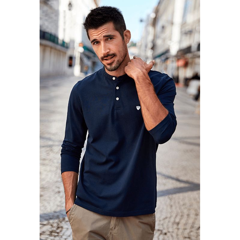 GENERICO - Polo Manga Larga 100% Algodón Hombre