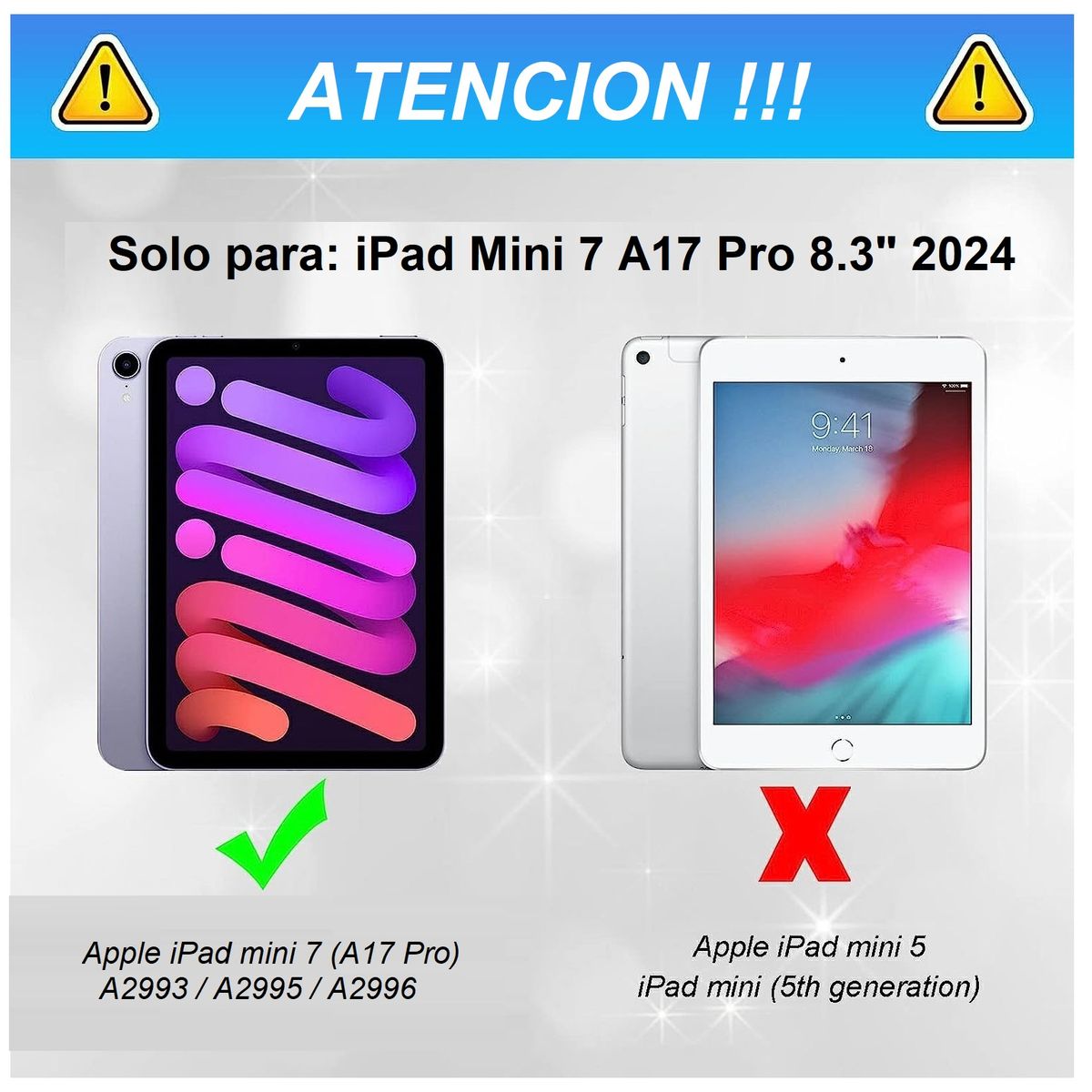 GENERICO - Mica de Vidrio para iPad Mini 7 8.3 (A17 Pro) A2993 A2995 A2996 Glass