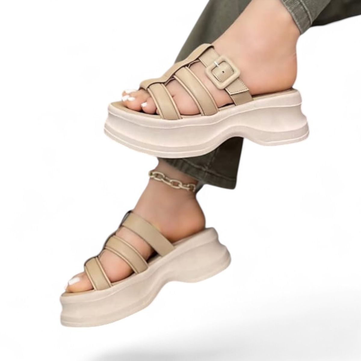 GENERICO - Sandalia Mujer Yomar Err. Precio Casual Beige