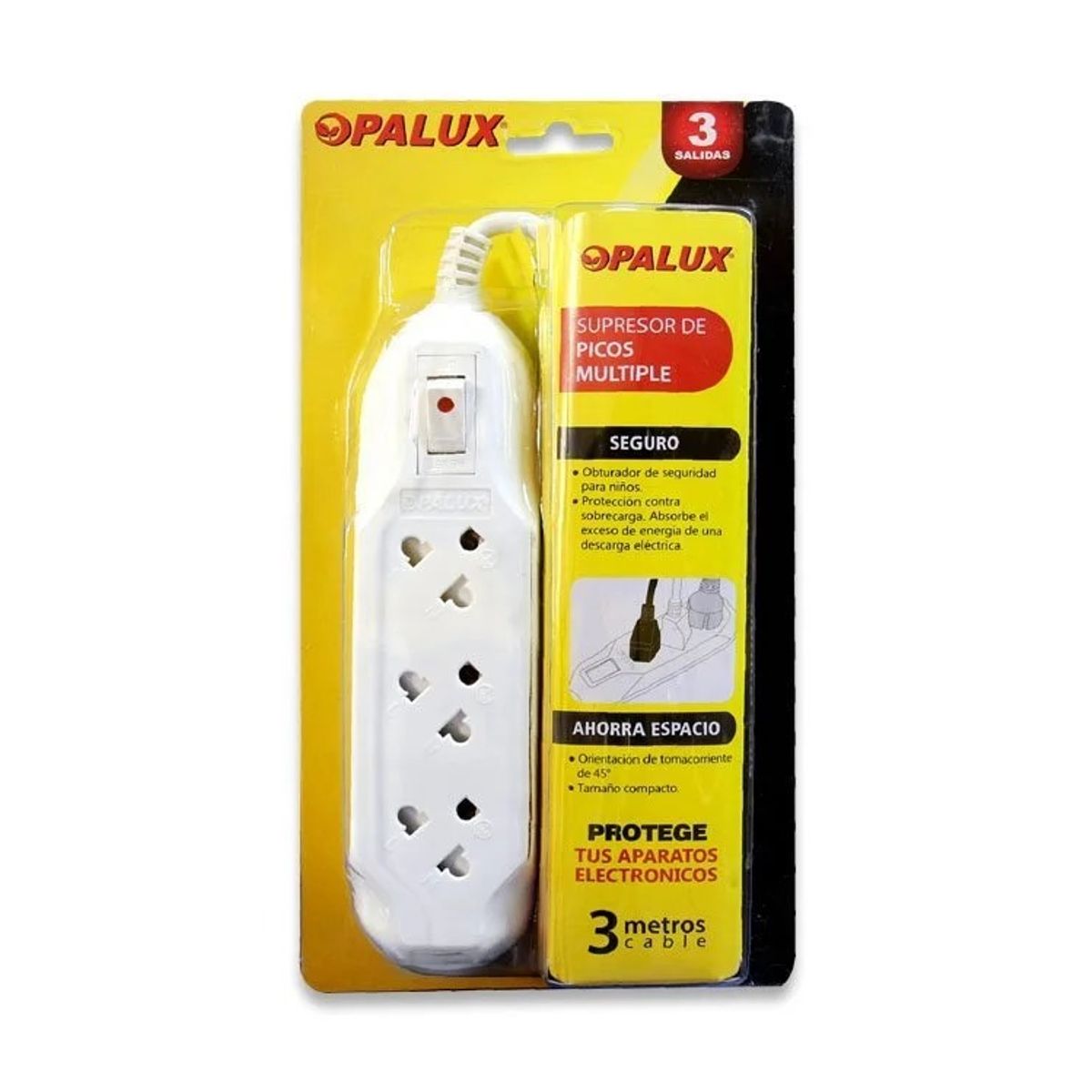 OPALUX - SUPRESOR DE PICOS OPALUX 3 SALIDAS OP-303