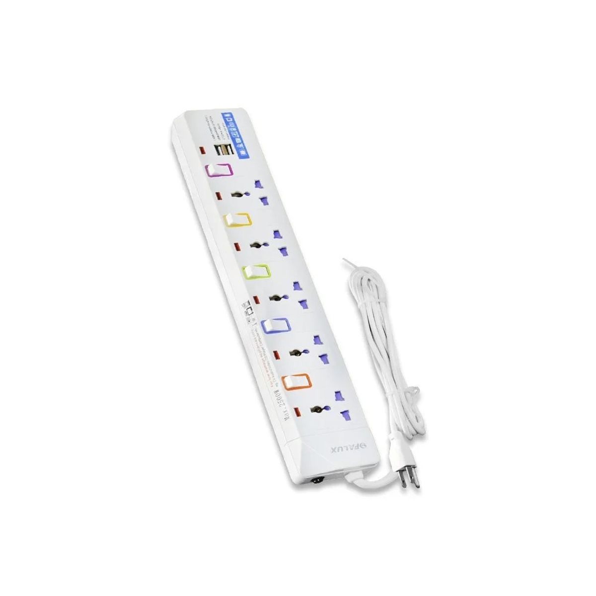 OPALUX - SUPRESOR DE PICOS OPALUX OP-105USB 5 TOMAS + 2 PUERTOS USB