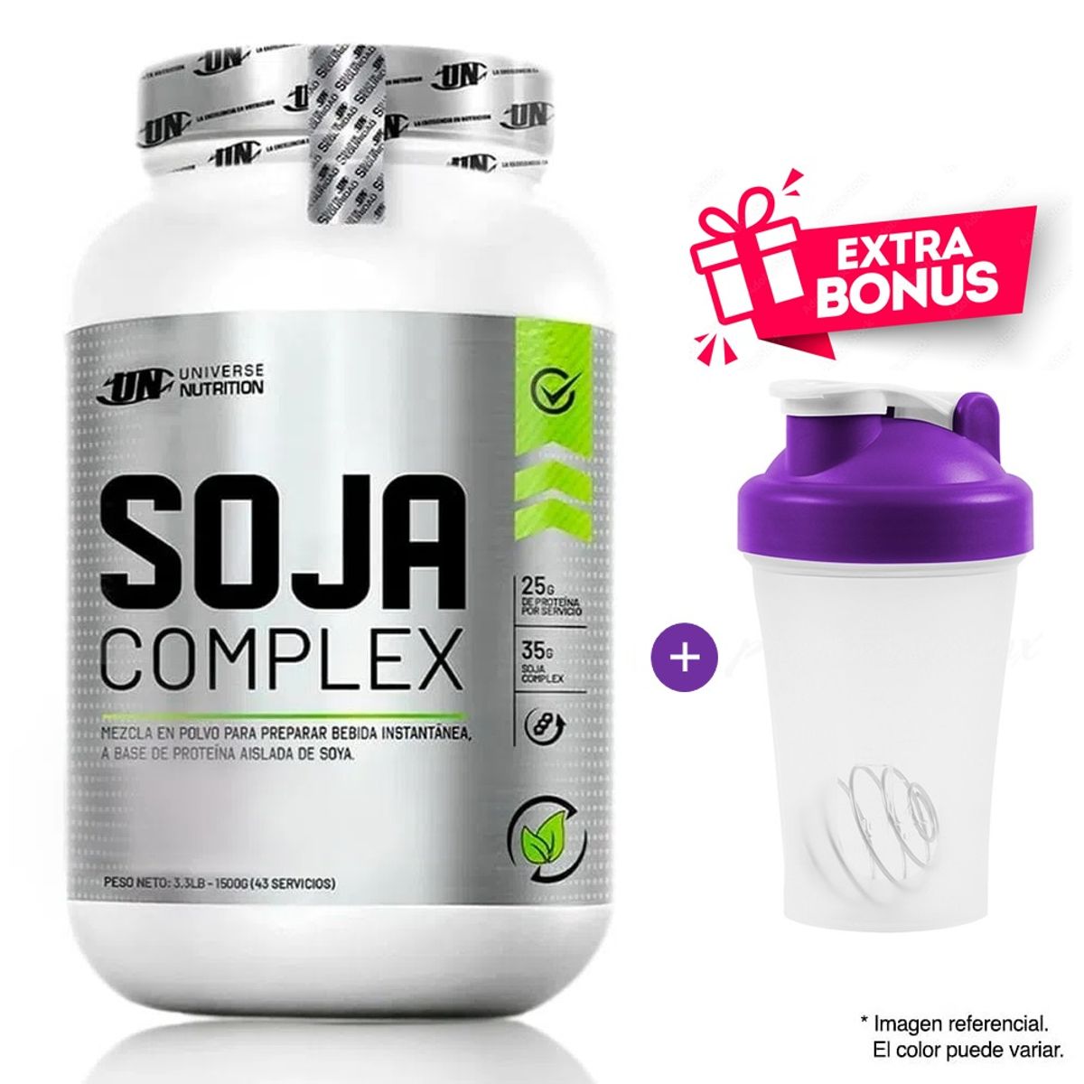 UNIVERSE NUTRITION - Soja Complex 1.5 kg UN - Chocolate Proteína de Soya