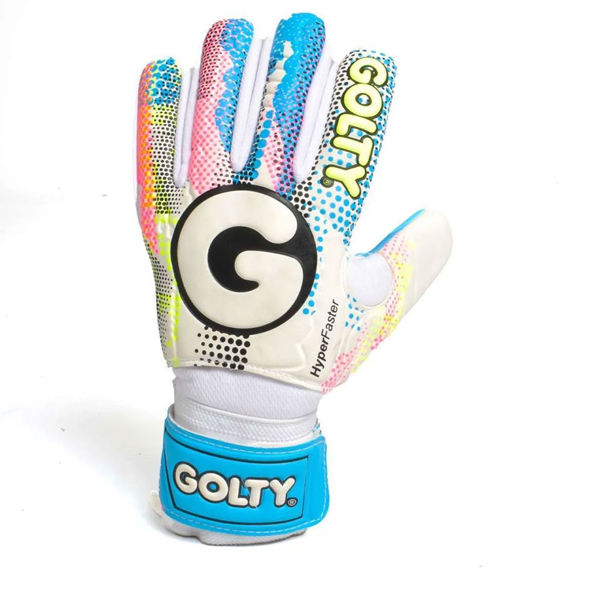 GOLTY - GUANTES DE FUTBOL GOLTY HYPERFASTER BL / AZ - TALLA 10