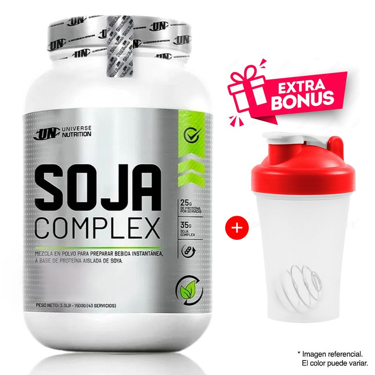Universe Nutrition - Proteína Universe Nutrition Soja Complex 1.5 kg Cookies + Shaker