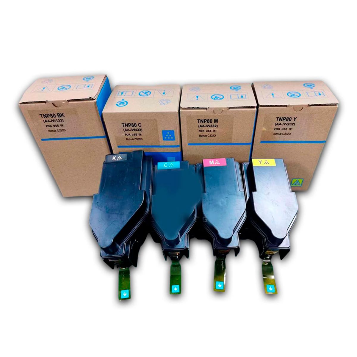 KONICA MINOLTA - Kit de Toner Konica Minolta TNP80 Negro y Color C3320i Compatible