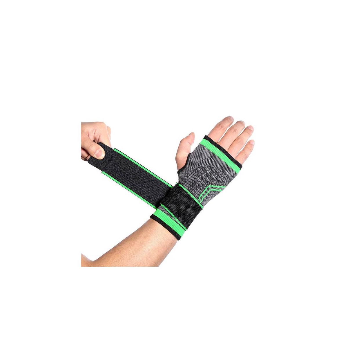 GENERICO - Pack 2 Muñequera Soporte Mano Reduce Dolor Tendinitis Verde