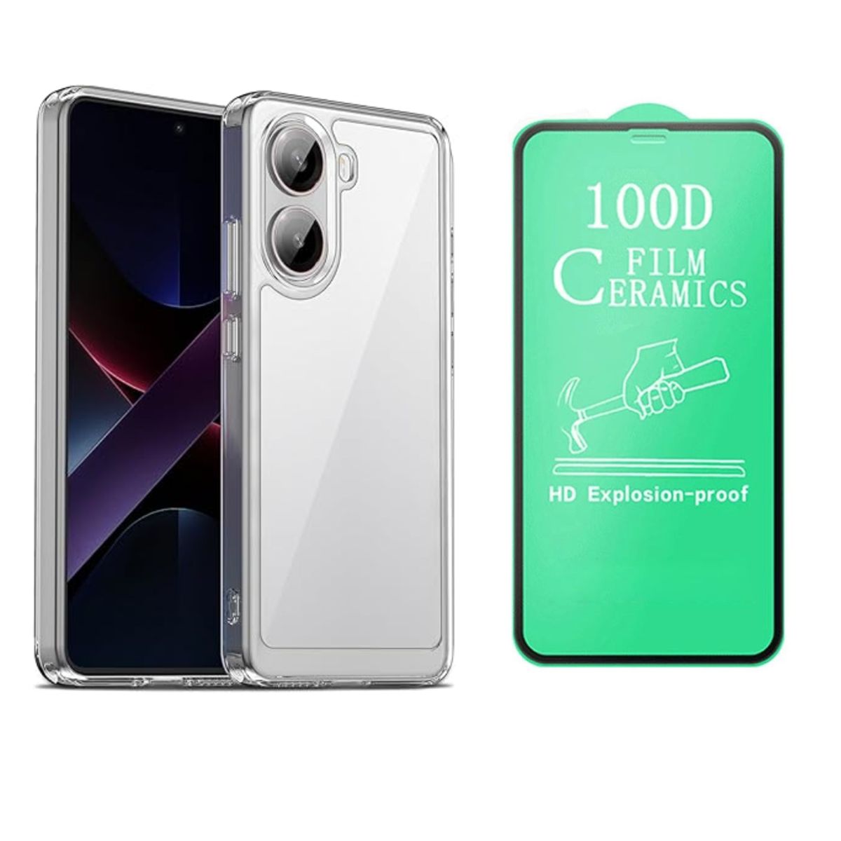 CASE - CASE SPACE PARA POCO X7 PRO + MICA CERAMICA HD