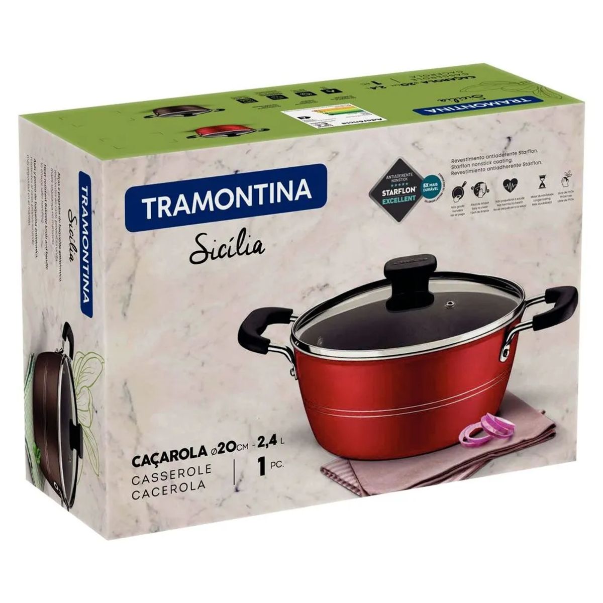 TRAMONTINA - Olla 20 Cm Sicilia Rojo 20402/720