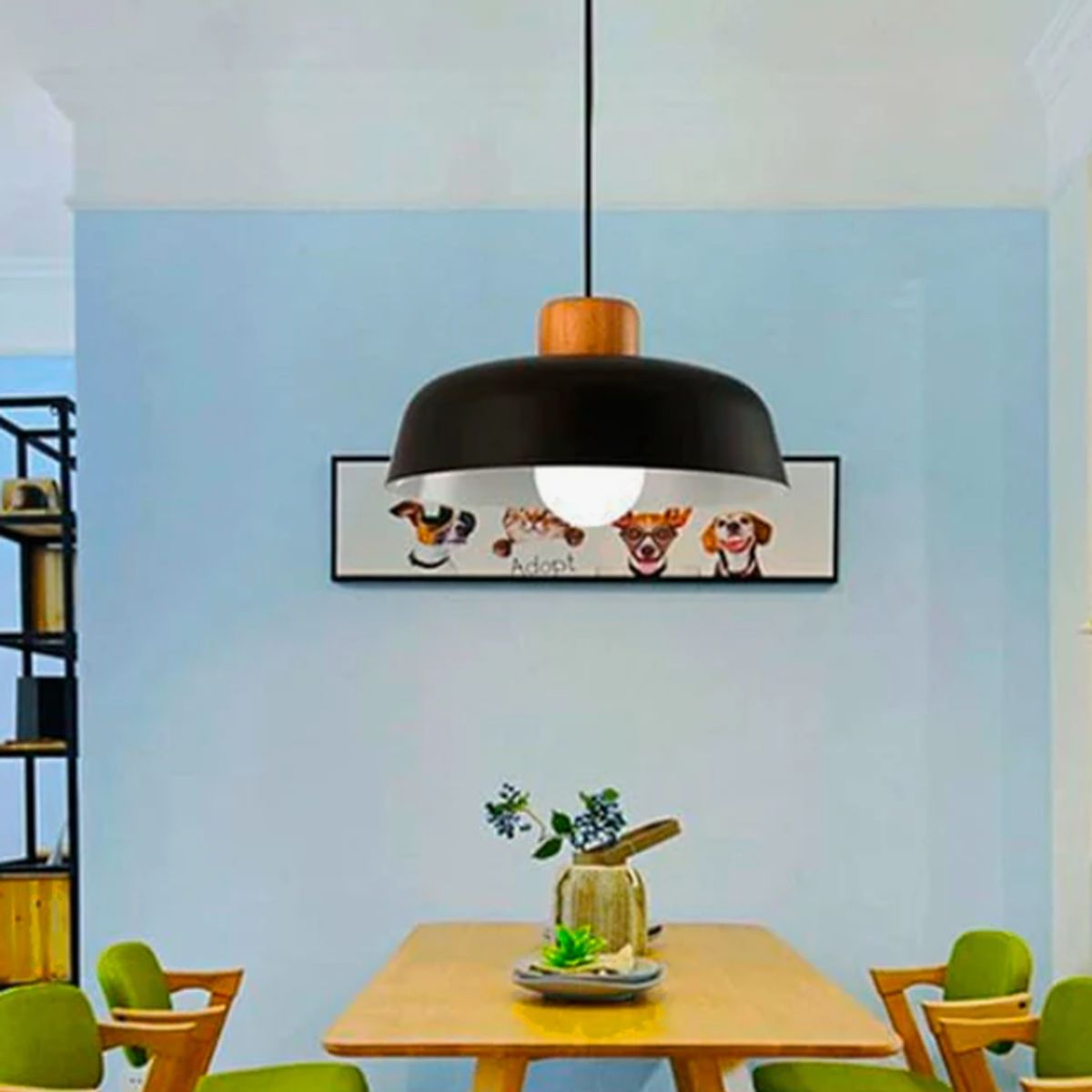 GENERICO - Lámpara Colgante Campana Black Led