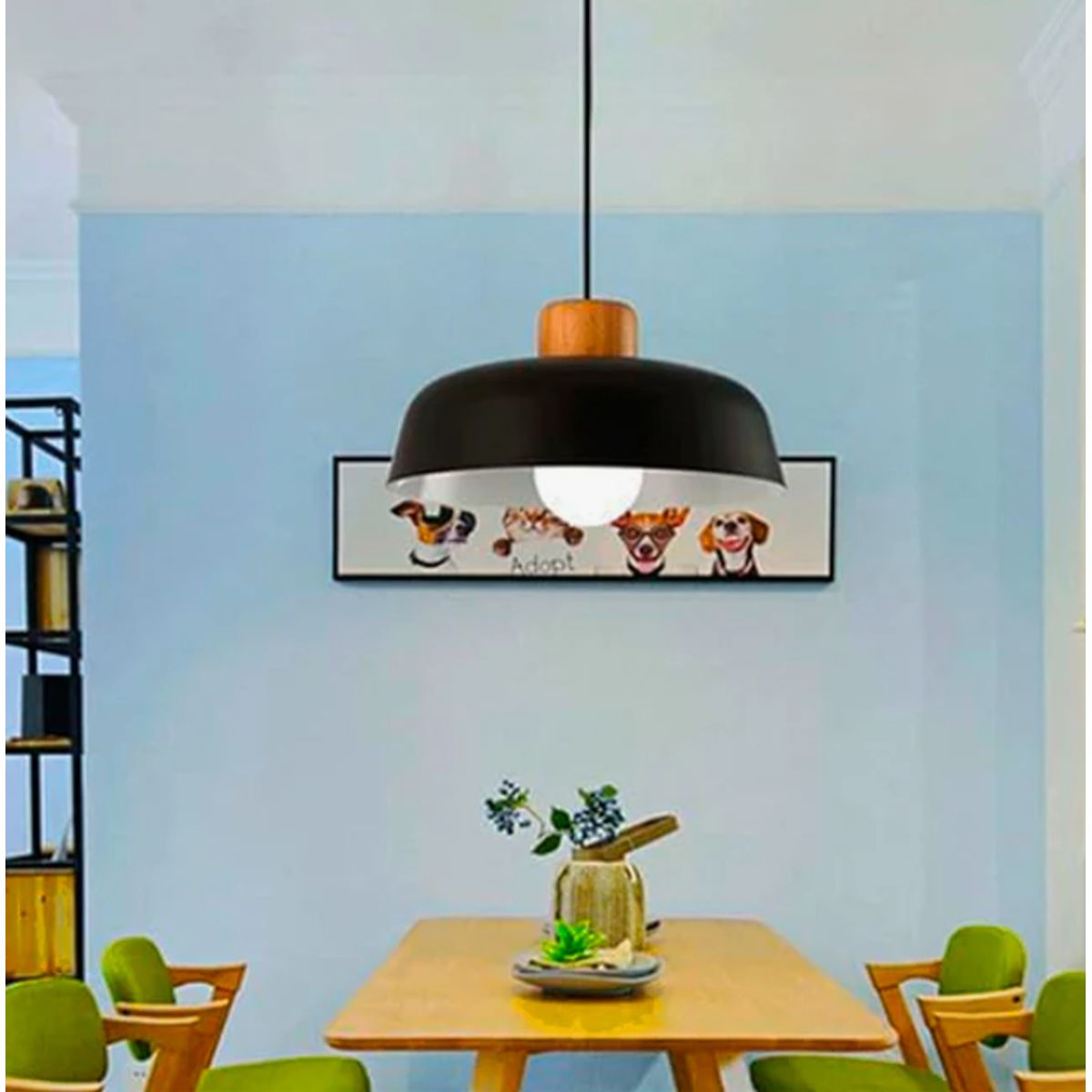 GENERICO - Lámpara Colgante Campana Black Led