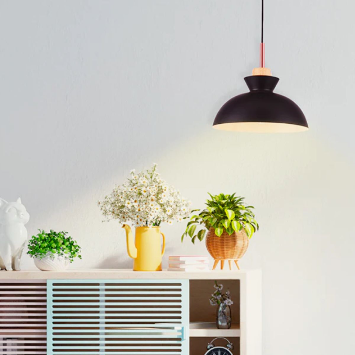 GENERICO - Lámpara Colgante Campana Black Led