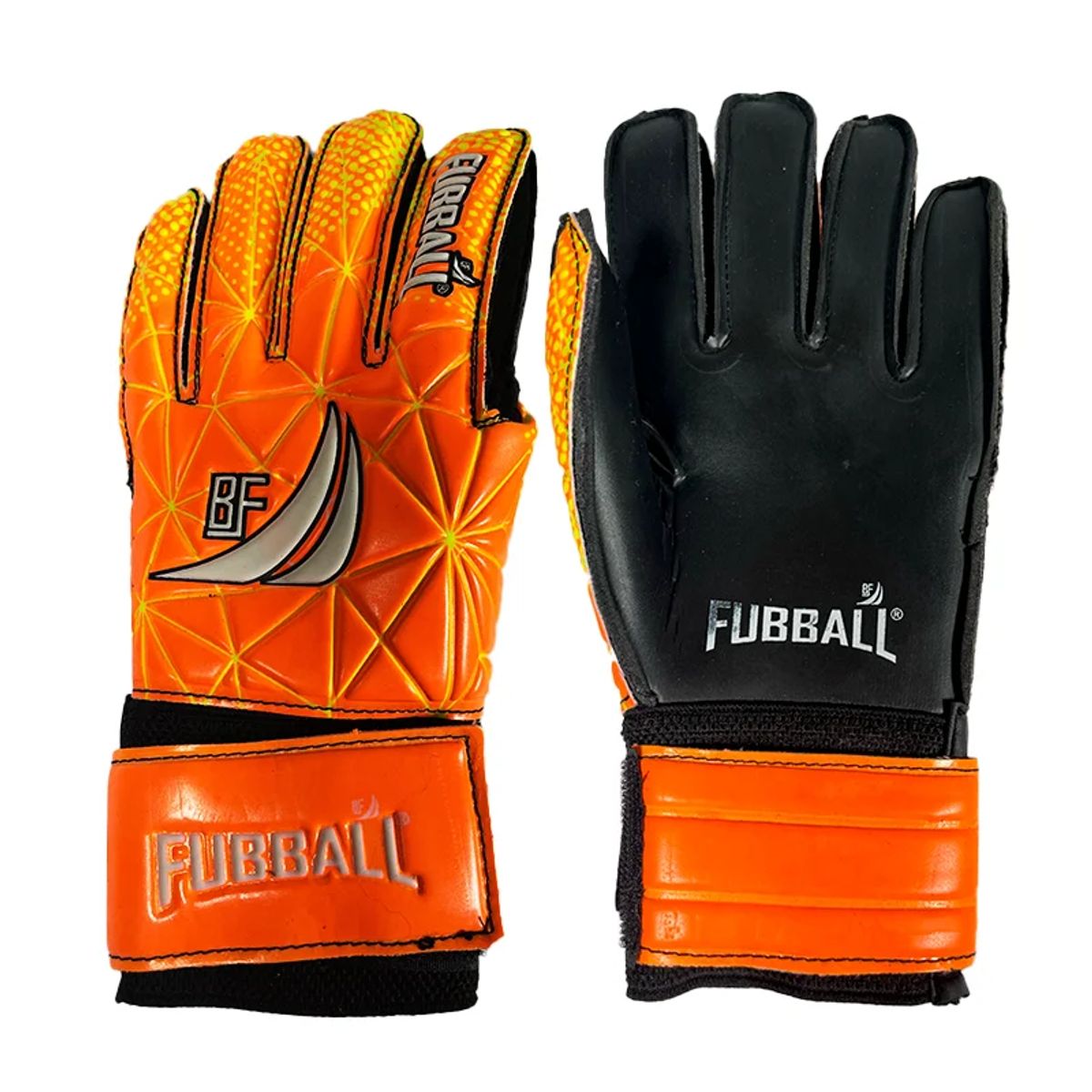 GENERICO - GUANTES PARA ARQUERO FUBBALL SUPERHEROE  TALLA 6 NARANJA