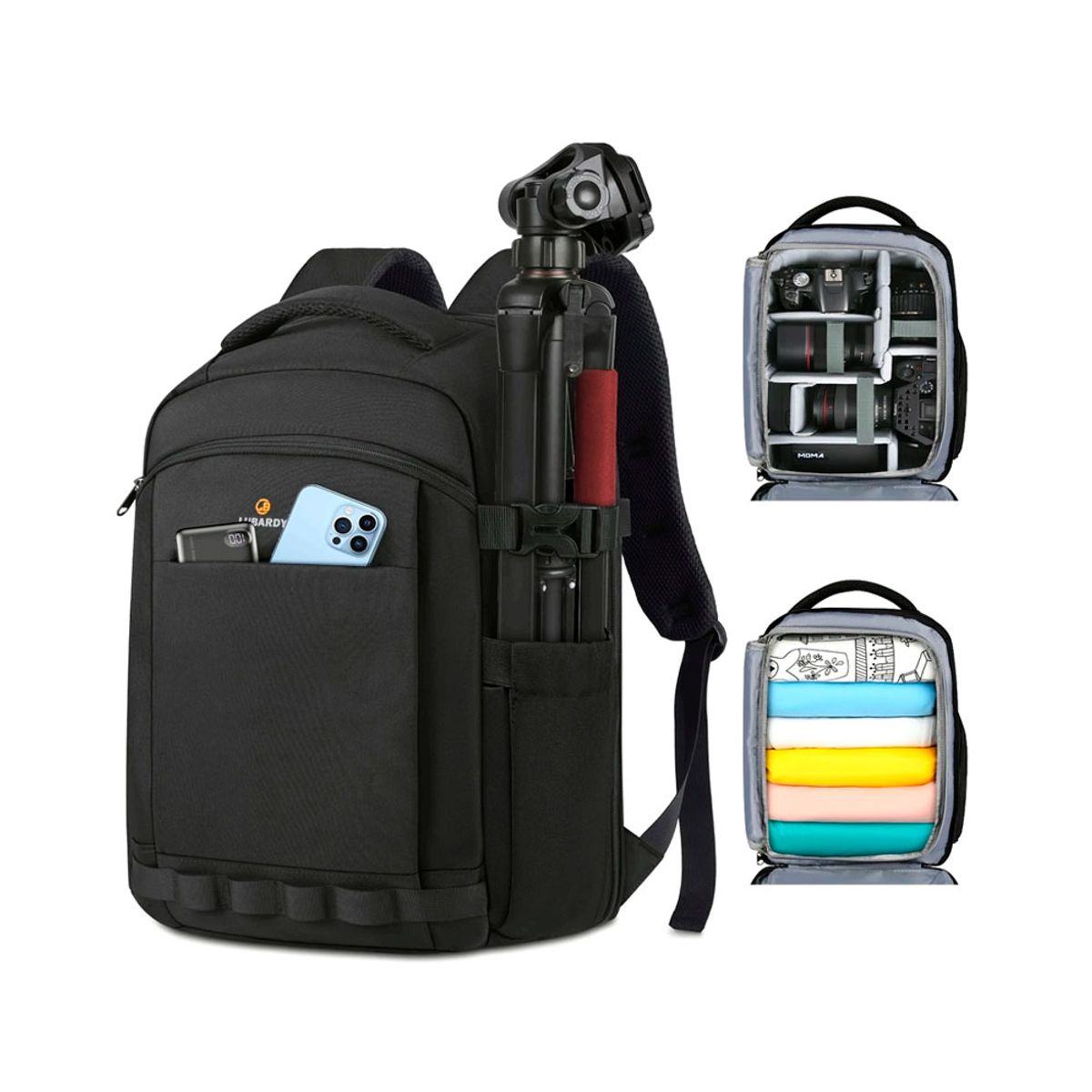 GENERICO - Mochila Lubardy para camara y accesorios negro