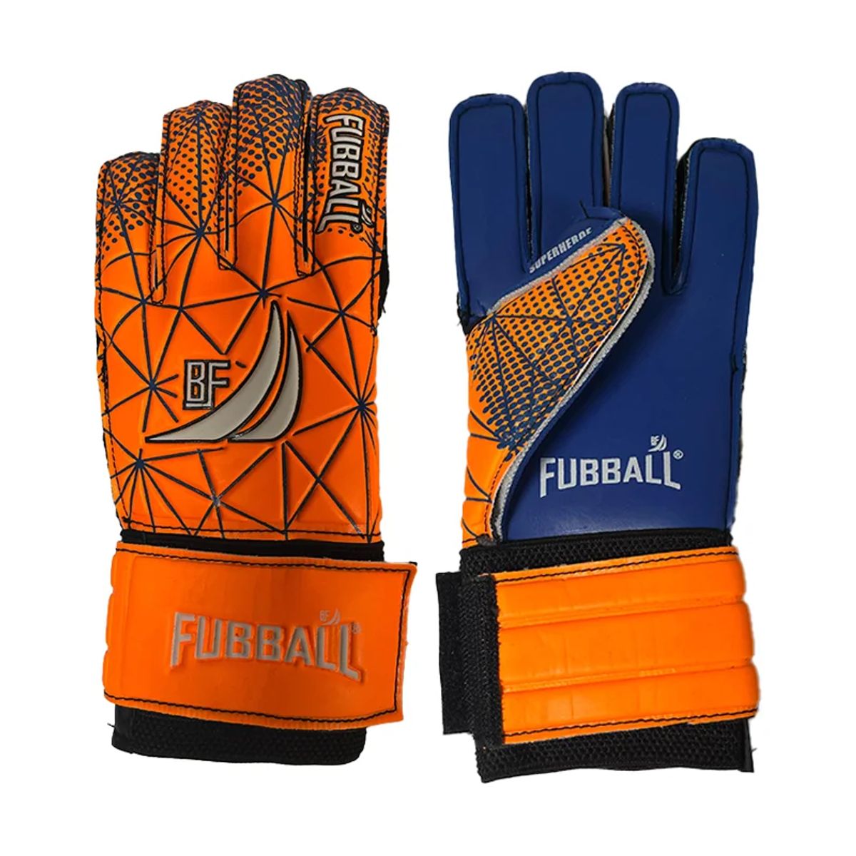 GENERICO - GUANTES PARA ARQUERO FUBBALL SUPERHEROE  TALLA 6 AZUL