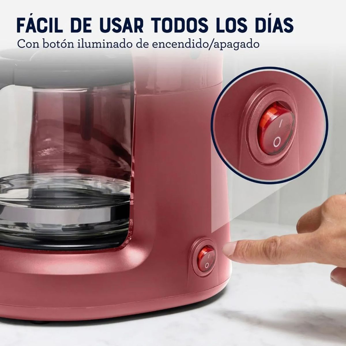 OSTER - Cafetera Oster 5tz de Filtro reutilizable BVSTDCS51R Roja