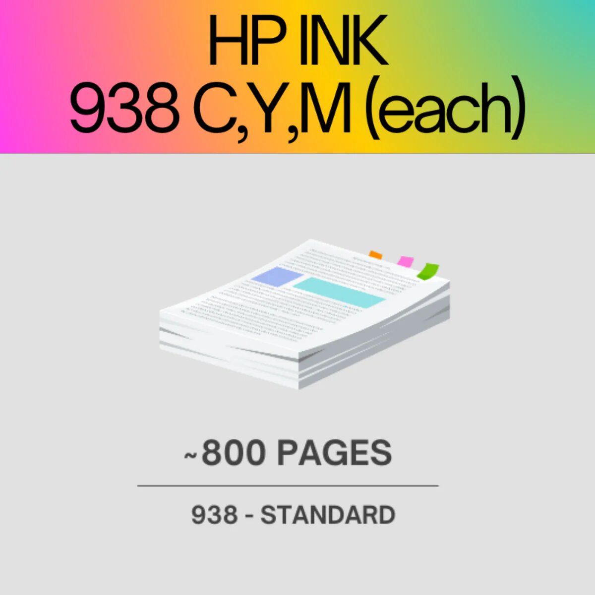 HP - Cartucho de tinta HP 938 Magenta (4S6X6PL) OfficeJet 9130 800 Pag.