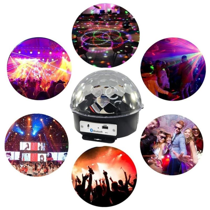 GENERICO - Bola Disco Parlante Luces Sicodélicas con Bluetooth