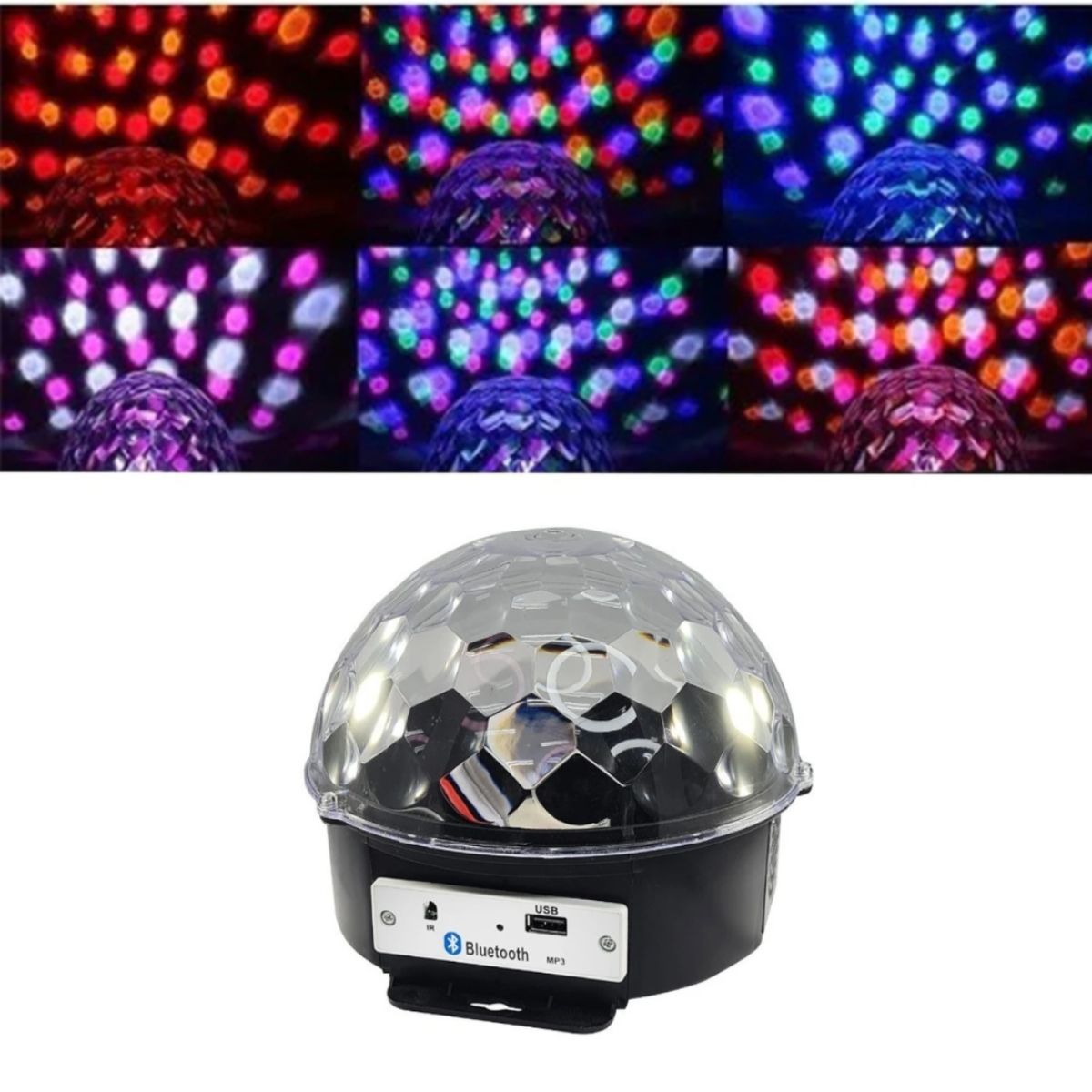 GENERICO - Bola Disco Parlante Luces Sicodélicas con Bluetooth