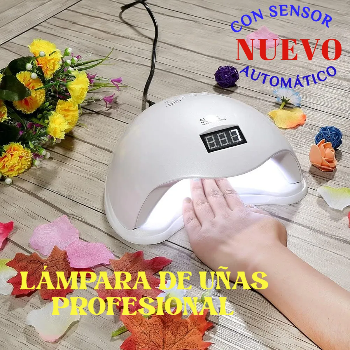 GENERICO - SECADOR ESMALTE UÑAS PROFESIONAL LÁMPARA UV SENSOR AUTOMÁTIC