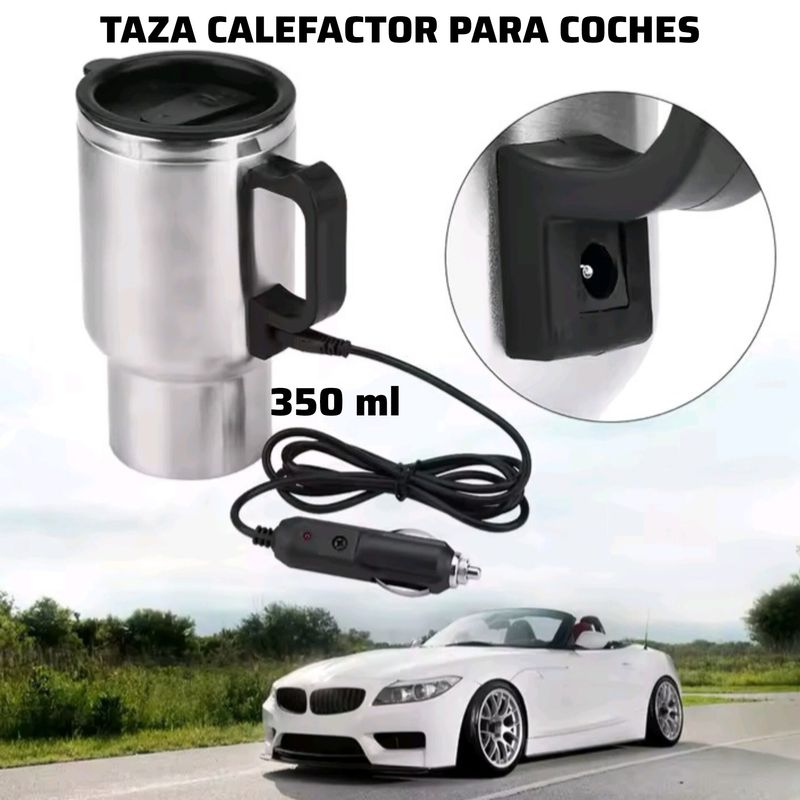 OEM - Taza Calefactora para  Coche de acero Inoxidable 450 ml