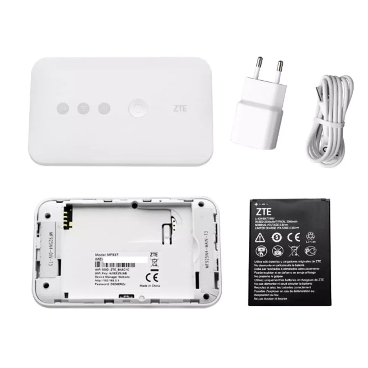 ZTE - MODEM PORTATIL 4G ZTE MF937 libre Claro Entel Movistar Bitel