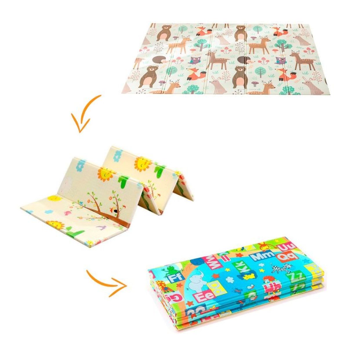 GENERICO - Piso Alfombra Plegable Antideslizante grande Para Bebé