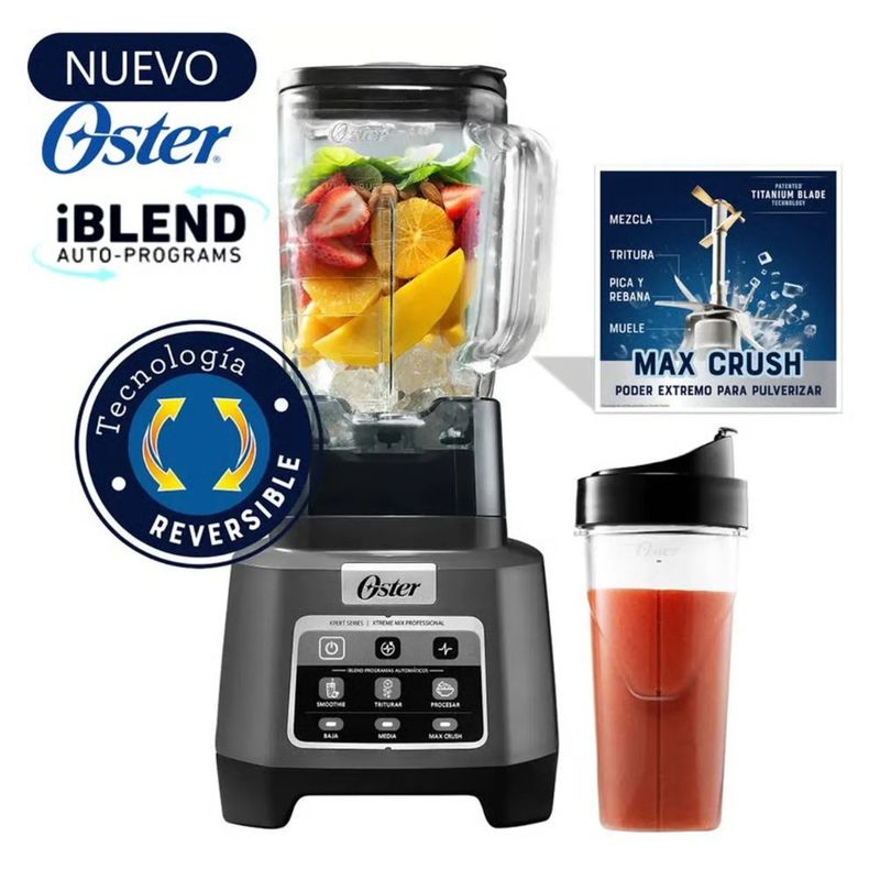 OSTER - Licuadora Oster BLSTXPG-BGW XTREME MIX con Vaso Blend-N-Go