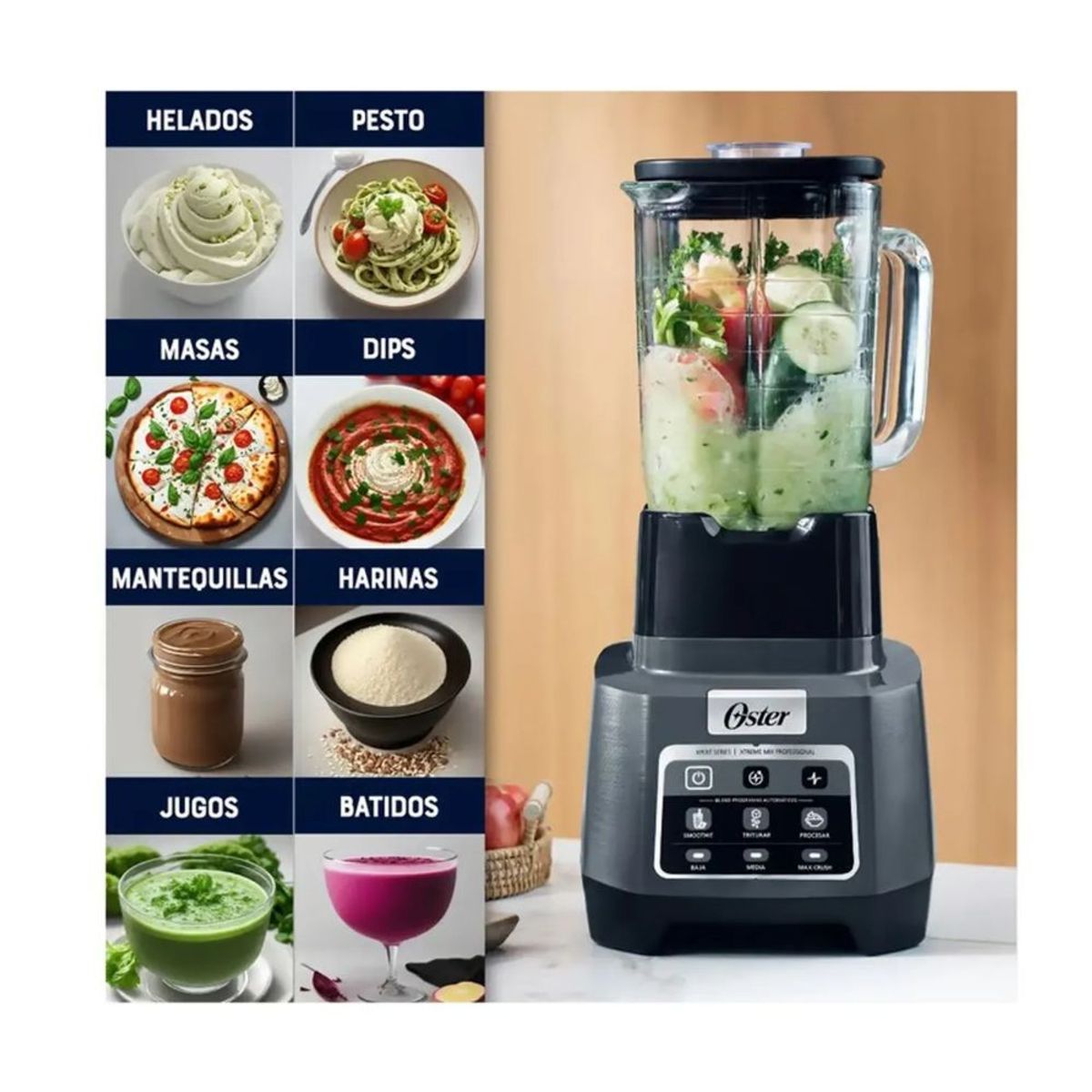 OSTER - Licuadora Oster BLSTXPG-BGW XTREME MIX con Vaso Blend-N-Go