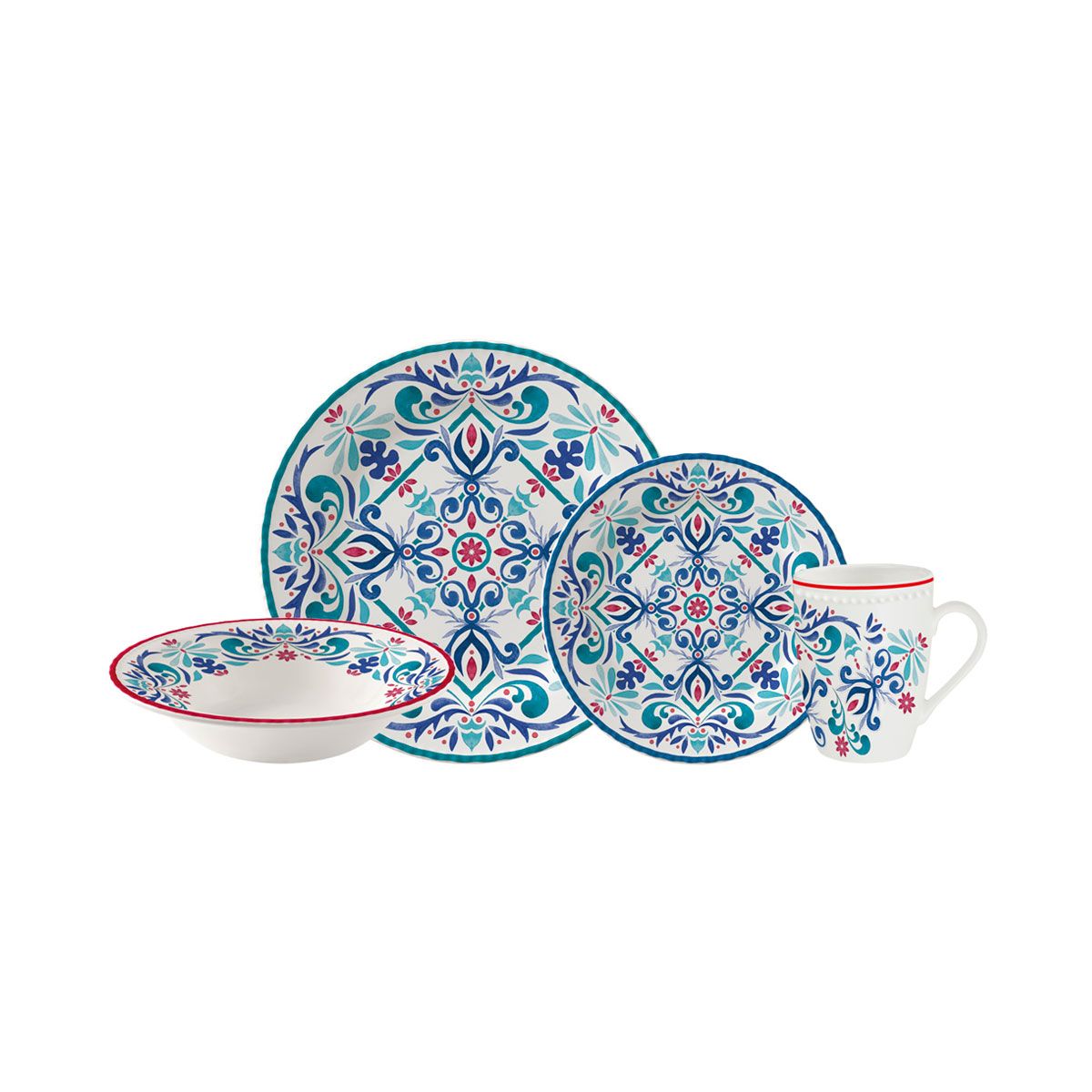 CORONA - Juego de Vajilla Corona Antonella 16 piezas