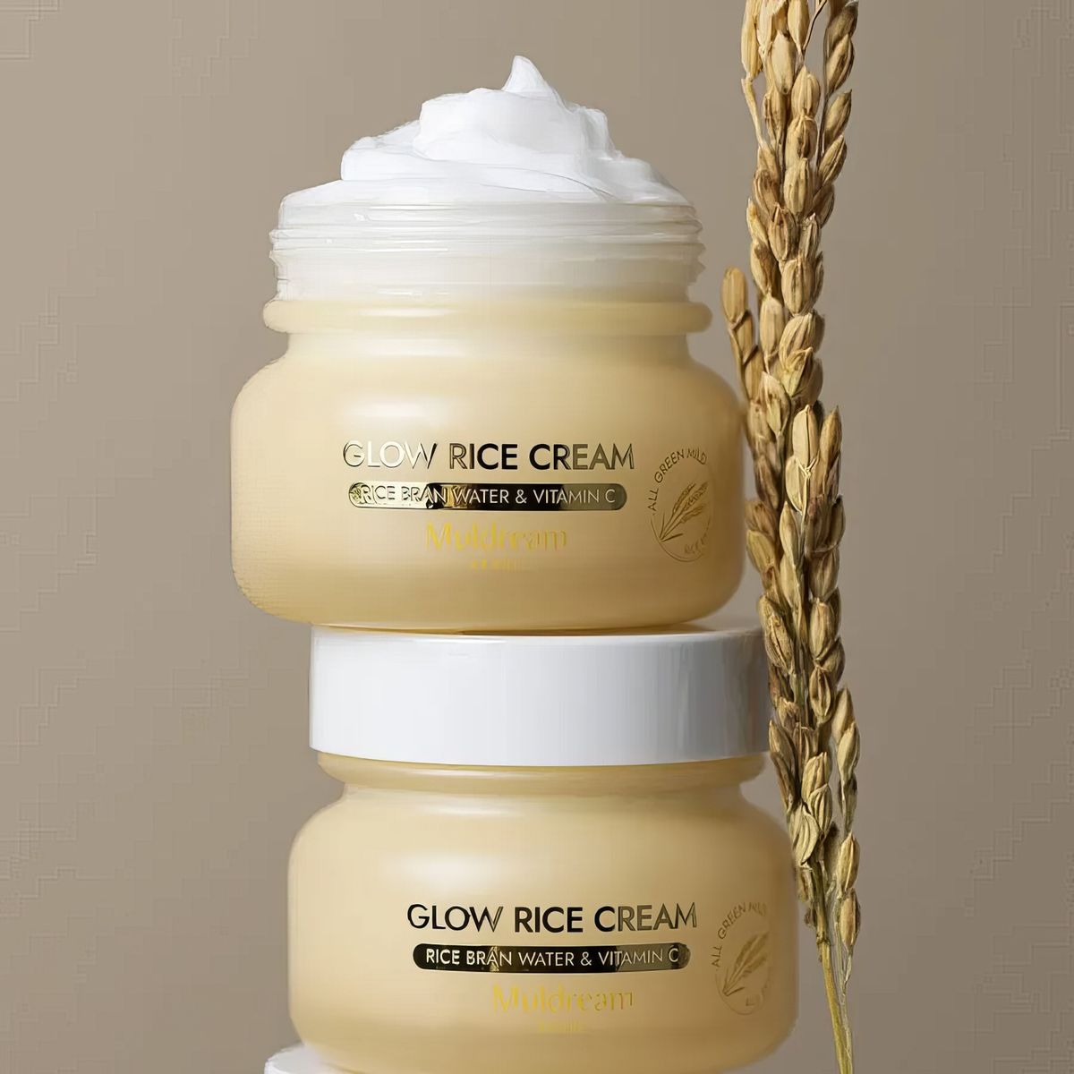 GENERICO - Crema Hidratante Coreana con Salvado de Arroz Muldream 60ML