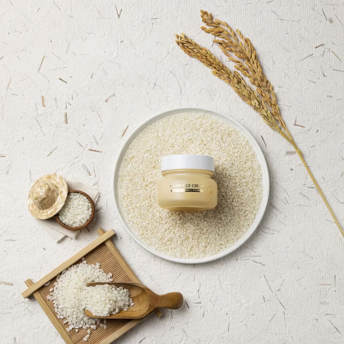 GENERICO - Crema Hidratante Coreana con Salvado de Arroz Muldream 60ML