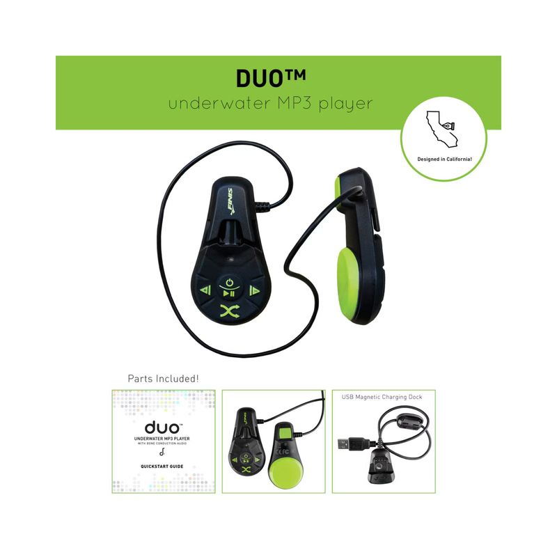 FINIS - Duo MP3 Player BlackAcid Green Finis